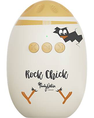 Family Nation Rock Chick™ Dondola Passeggino Automatico Portatile - Ricaricabile e con Rumori Bianchi - per Passeggini e Carrozzine Accessori Vari