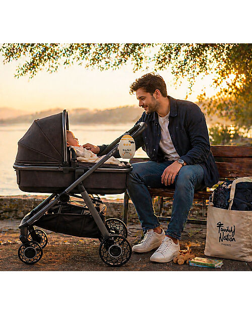 Family Nation Rock Chick™ Dondola Passeggino Automatico Portatile - Ricaricabile e con Rumori Bianchi - per Passeggini e Carrozzine Accessori Vari