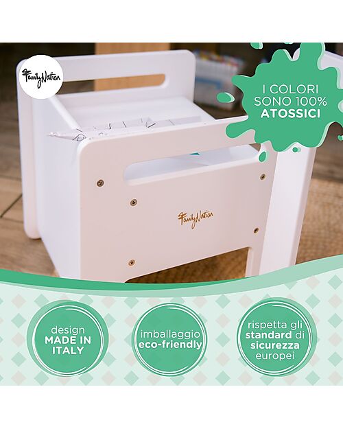 Family Nation Sedia Montessori Evolutiva - Bianco - Cresce Con Il Tuo Bambino  Sedie