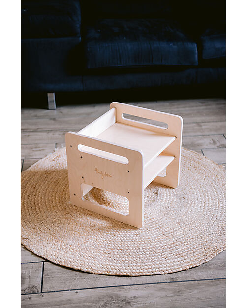Family Nation Sedia Montessori Evolutiva - Natural - Legno di Betulla - Cresce Con Il Tuo Bambino Sedie