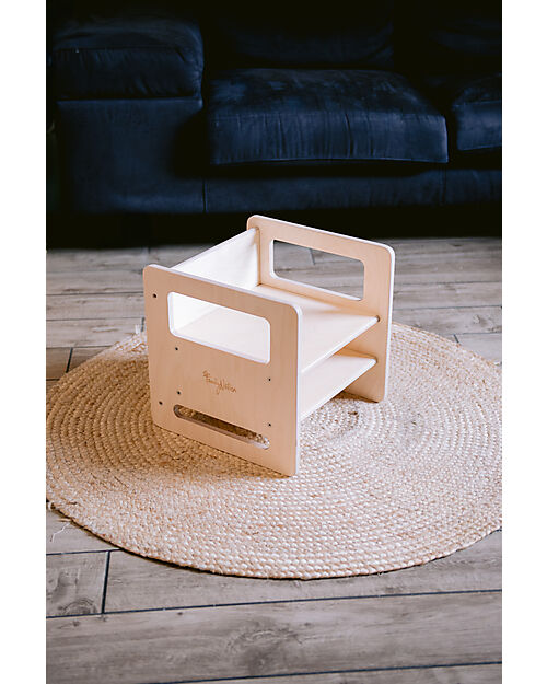 Family Nation Sedia Montessori Evolutiva - Natural - Legno di Betulla - Cresce Con Il Tuo Bambino Sedie