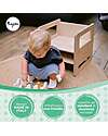 Family Nation Sedia Montessori Evolutiva - Natural - Legno di Betulla - Cresce Con Il Tuo Bambino Sedie
