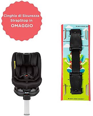 Family Nation Seggiolino Auto Girevole EvolveFix + Cinghia di Sicurezza StrapStop in Omaggio! Seggiolini Auto Gruppo 1/2/3