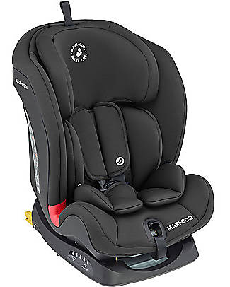 Family Nation Seggiolino Auto Titan Gruppo 1/2/3 Nero Basic + Cinghia di Sicurezza StrapStop in Omaggio! Seggiolini Auto Gruppo 1/2/3