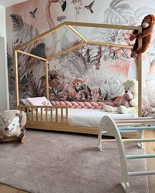 Family Nation Set 2: Letto Montessori Evolutivo Evi 200x90cm + Materasso 14 cm Antiacaro Letti Montessoriani