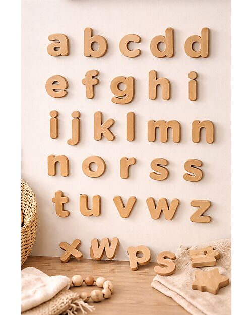 Family Nation Set di 36 Lettere Magnetiche MagneKids™ - Legno - Gioco di Apprendimento per Bambini Giochi Magnetici