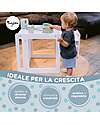 Family Nation Set Tavolo + 2 Sedie Montessori Evolutivi - Bianco - Cresce Con Il Tuo Bambino Tavoli