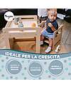 Family Nation Set Tavolo + 2 Sedie Montessori Evolutivi - Natural - Legno di Betulla - Cresce Con Il Tuo Bambino Tavoli