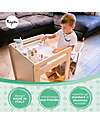 Family Nation Set Tavolo + 2 Sedie Montessori Evolutivi - Natural - Legno di Betulla - Cresce Con Il Tuo Bambino Tavoli