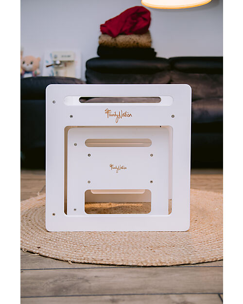 Family Nation Set Tavolo+Sedia Montessori Evolutivi - Bianco - Cresce Con Il Tuo Bambino Tavoli
