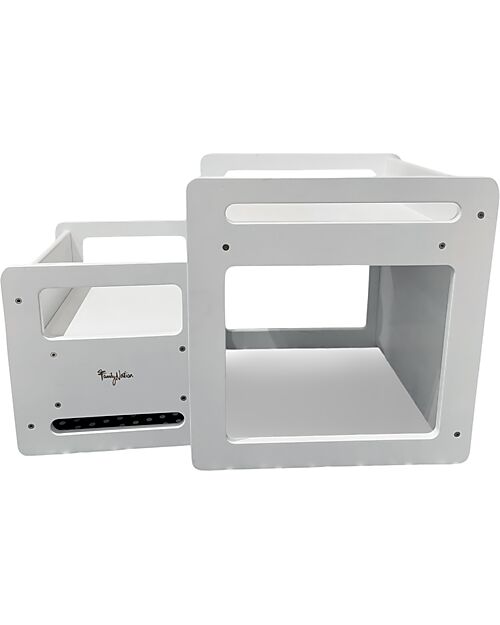Family Nation Set Tavolo+Sedia Montessori Evolutivi - Bianco - Cresce Con Il Tuo Bambino Tavoli