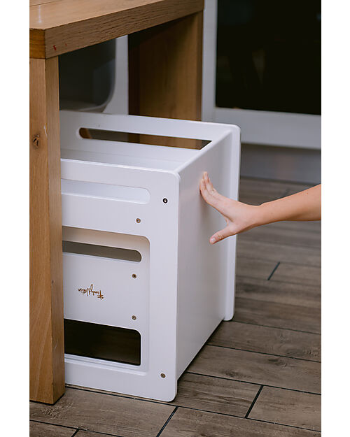 Family Nation Set Tavolo+Sedia Montessori Evolutivi - Bianco - Cresce Con Il Tuo Bambino Tavoli