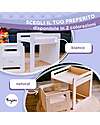 Family Nation Set Tavolo+Sedia Montessori Evolutivi - Bianco - Cresce Con Il Tuo Bambino Tavoli