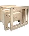 Family Nation Set Tavolo+Sedia Montessori Evolutivi - Natural - Legno di Betulla - Cresce Con Il Tuo Bambino Tavoli