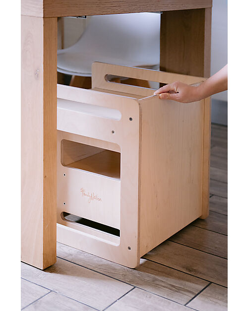 Family Nation Set Tavolo+Sedia Montessori Evolutivi - Natural - Legno di Betulla - Cresce Con Il Tuo Bambino Tavoli
