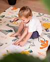 Family Nation Tappeto Gioco Pieghevole Montessori 2 in 1 Reversibile e Morbido - Dino Friends - 180x150cm - dalla Nascita Tappeti Gioco