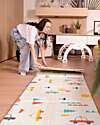 Family Nation Tappeto Gioco Pieghevole Montessori 2 in 1 Reversibile e Morbido - Dino Friends - 180x150cm - dalla Nascita Tappeti Gioco