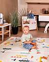 Family Nation Tappeto Gioco Pieghevole Montessori 2 in 1 Reversibile e Morbido - Dino Friends - 180x150cm - dalla Nascita Tappeti Gioco
