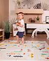 Family Nation Tappeto Gioco Pieghevole Montessori 2 in 1 Reversibile e Morbido - Dino Friends - 180x150cm - dalla Nascita Tappeti Gioco