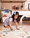 Family Nation Tappeto Gioco Pieghevole Montessori 2 in 1 Reversibile e Morbido - Dino Friends - 180x150cm - dalla Nascita Tappeti Gioco