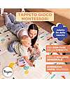 Family Nation Tappeto Gioco Pieghevole Montessori 2 in 1 Reversibile e Morbido - Dino Friends - 180x150cm - dalla Nascita Tappeti Gioco