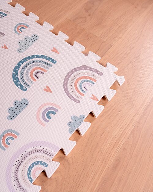 Family Nation Tappeto Gioco Puzzle Montessori - Rainbow - 6 Pezzi - Morbido e Sicuro dalla Nascita - 175x117cm - dalla Nascita Tappeti Puzzle