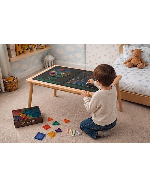 Family Nation Tavolo Sensoriale Montessori Magnetico con 3 Contenitori - 73x53x50 cm - Gioco Educativo per Bambini 3+ Anni Giochi Sensoriali_