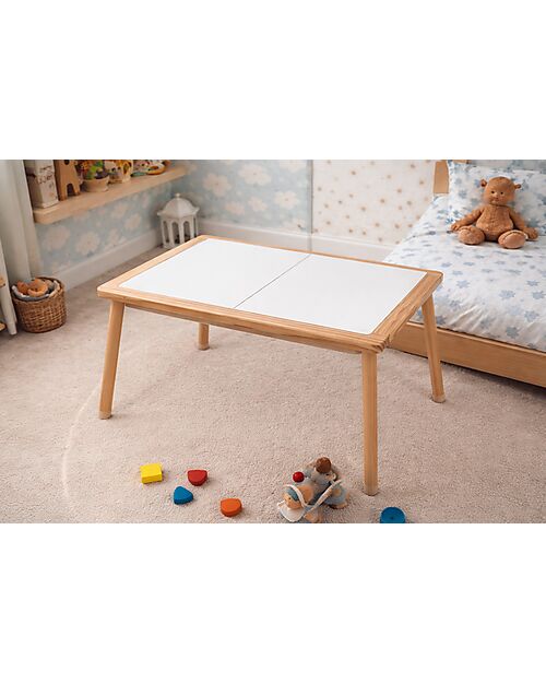 Family Nation Tavolo Sensoriale Montessori Magnetico con 3 Contenitori - 73x53x50 cm - Gioco Educativo per Bambini 3+ Anni Giochi Sensoriali_