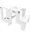 Family Nation Torre Montessori 2 in 1 - Bianco - Convertibile in Tavolo+Sedia Torri Montessoriane_