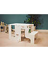 Family Nation Torre Montessori 2 in 1 - Bianco - Convertibile in Tavolo+Sedia Torri Montessoriane_