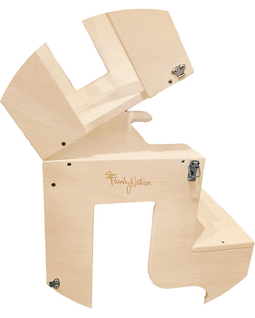 Family Nation Torre Montessori 2 in 1 - Natural - Convertibile in Tavolo+Sedia Torri Montessoriane_