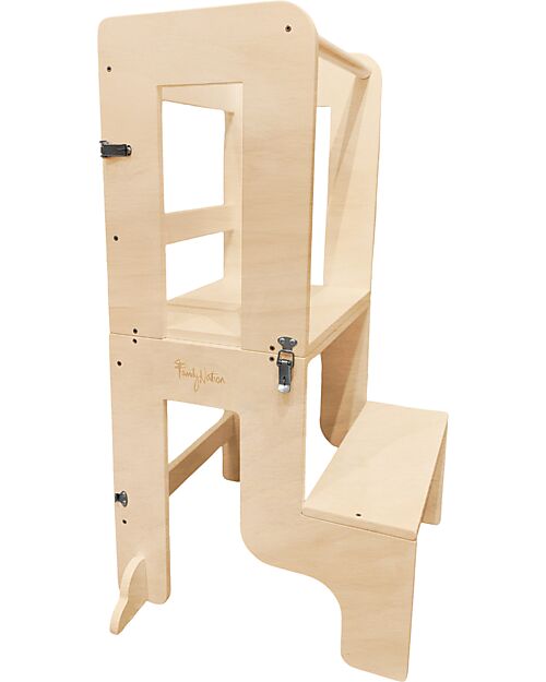Family Nation Torre Montessori 2 in 1 - Natural - Convertibile in Tavolo+Sedia Torri Montessoriane_