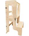 Family Nation Torre Montessori 2 in 1 - Natural - Convertibile in Tavolo+Sedia Torri Montessoriane_