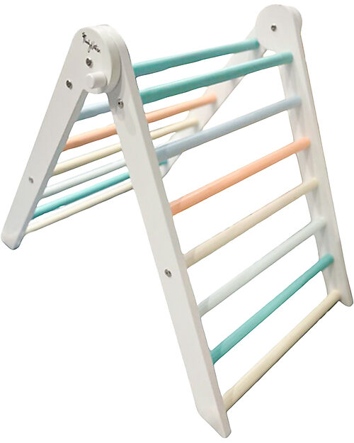 Family Nation Triangolo Montessori Pikler Rainbow - Sunny Beach + Scivolo/Rampa Montessori Rainbow 2 in 1 - Sviluppa Equilibrio e Agilità Giochi Montessoriani