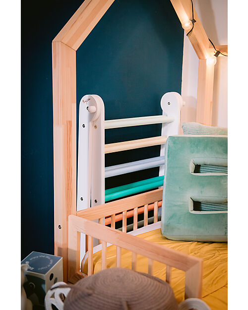 Arco Montessoriano Sunny Beach - Gioco 2 In 1 Per Arrampicata E Dondolo, Legno Sicuro, Made Italy - Foto 5