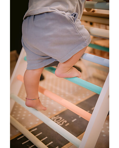 Family Nation Triangolo Montessori Pikler Rainbow - Sunny Beach - Sviluppa Equilibrio e Agilità Giochi Montessoriani
