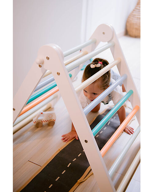 Family Nation Triangolo Montessori Pikler Rainbow - Sunny Beach - Sviluppa Equilibrio e Agilità Giochi Montessoriani