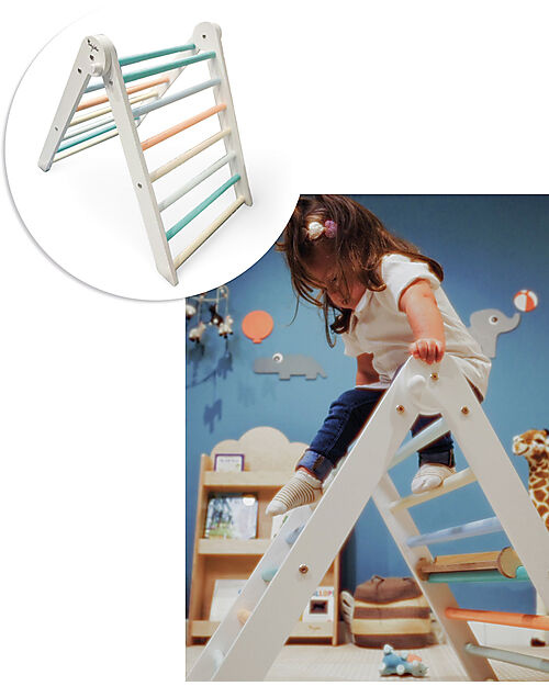 Family Nation Triangolo Montessori Pikler Rainbow - Sunny Beach - Sviluppa Equilibrio e Agilità Giochi Montessoriani