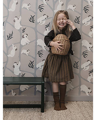 Ferm Living Cesto Portatutto con Coperchio - Mela Small 28 cm - Rattan Cestini in Vimini