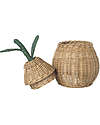 Ferm Living Cesto Portatutto con Coperchio - Pera Large 59 cm - Rattan Cestini in Vimini