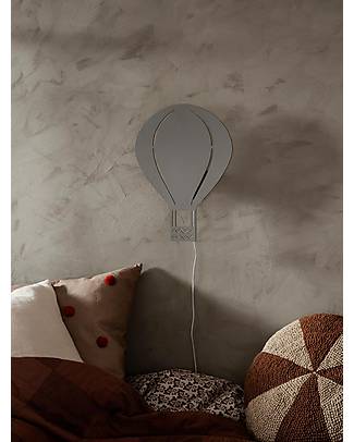 Ferm Living Lampada da Parete in Legno - Mongolfiera Grigia Lampade da Parete