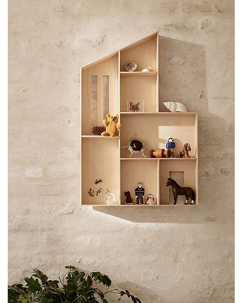Ferm Living Mensola - Casa delle Bambole Funkis in Miniatura - Legno Case delle Bambole