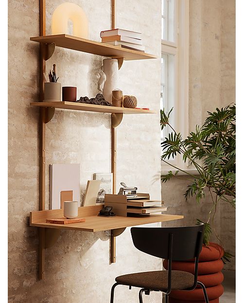 Ferm Living Scrivania a Muro Sector - 87x45 cm - Legno Scrivanie