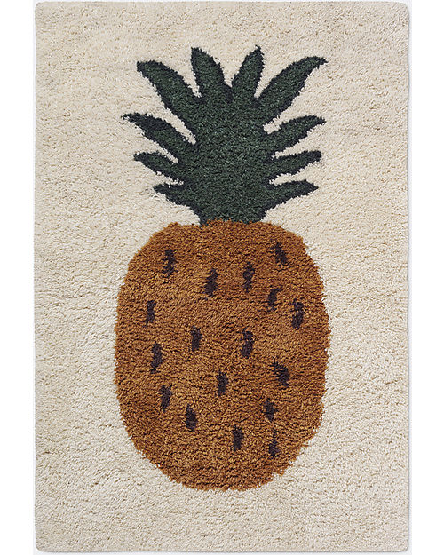 Ferm Living Tappeto Fruiticana in Lana Taftato a Mano - Ananas - 80 x 120 cm Tappeti Arredo