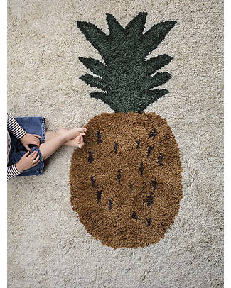 Ferm Living Tappeto Fruiticana in Lana Taftato a Mano - Ananas - 80 x 120 cm Tappeti Arredo