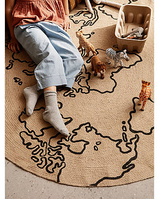 Ferm Living Tappeto Large in Juta - Mondo - 100 cm Tappeti Arredo