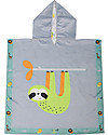 FlapJackKids Accappatoio Poncho Reversibile Bradipo+Zoo - (2-6 anni) 61 x 61 cm  Accappatoi e Asciugamani