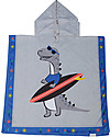 FlapJackKids Accappatoio Poncho Reversibile Dinosauri - 61 x 61 cm (2-6 anni) Accappatoi e Asciugamani