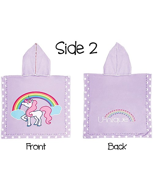 FlapJackKids Accappatoio Poncho Reversibile, Fatina+Unicorno - (2-6 anni) 61 x 61 cm Accappatoi e Asciugamani