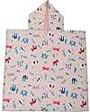FlapJackKids Accappatoio Poncho Reversibile - Giraffa+Zoo (2-6 anni) - 61 x 61 cm Accappatoi e Asciugamani